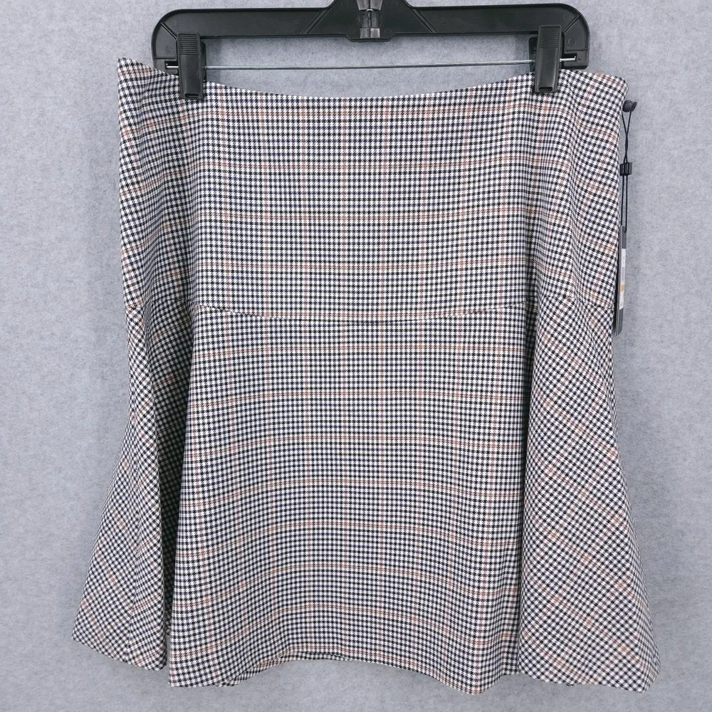 Tommy Hilfiger Plaid A Line Flare Mini Short Skirt Zip Back Womens Size 14‎ NWT